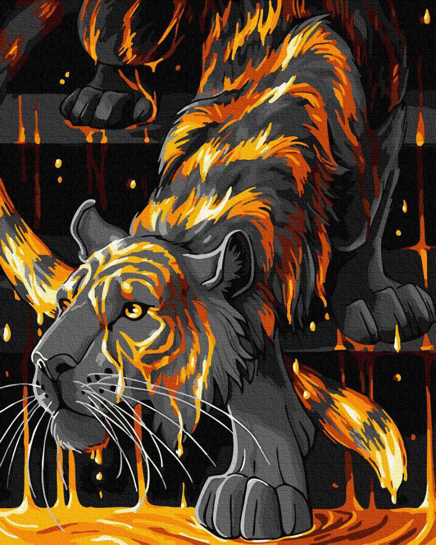 Картина по номерам Brushme Тигр в огне 40х50 см (BRM35049)