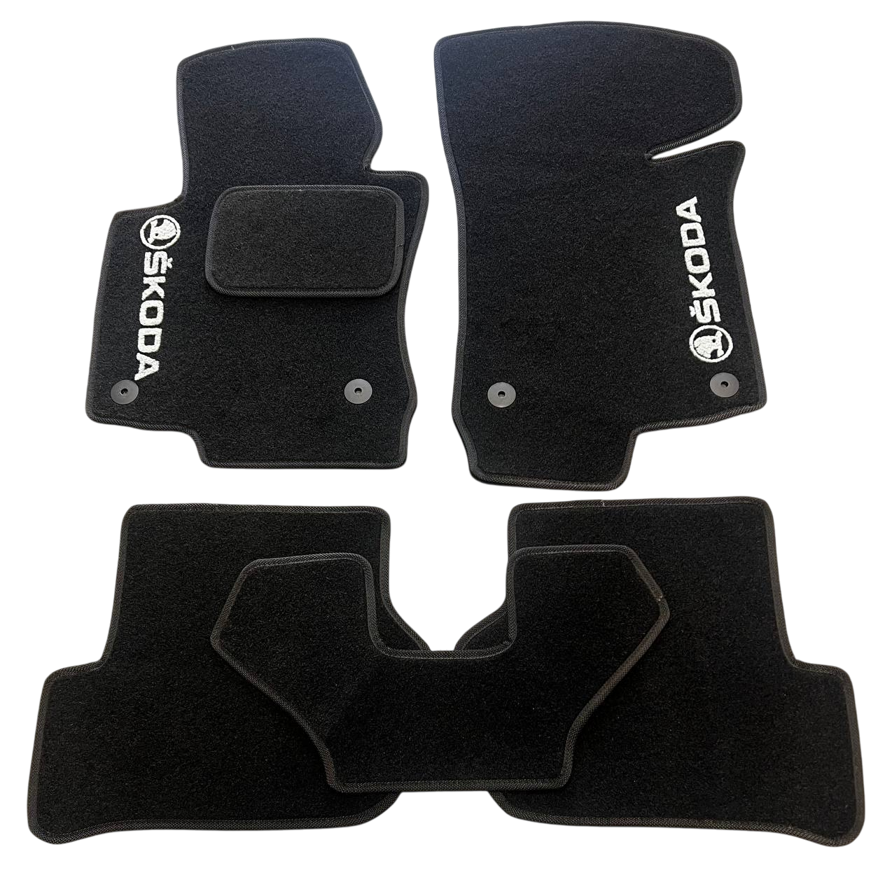 Килимки в салон ворсові без лапи для Skoda Octavia A5 2004-2013/Skoda Octavia А5 BLCCR1561 5 шт. Чорний (27327110)