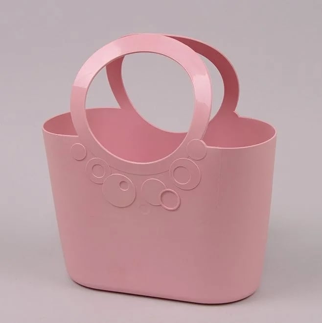 Сумка пластиковая Flora Lily 20 см Пудровая (15707)