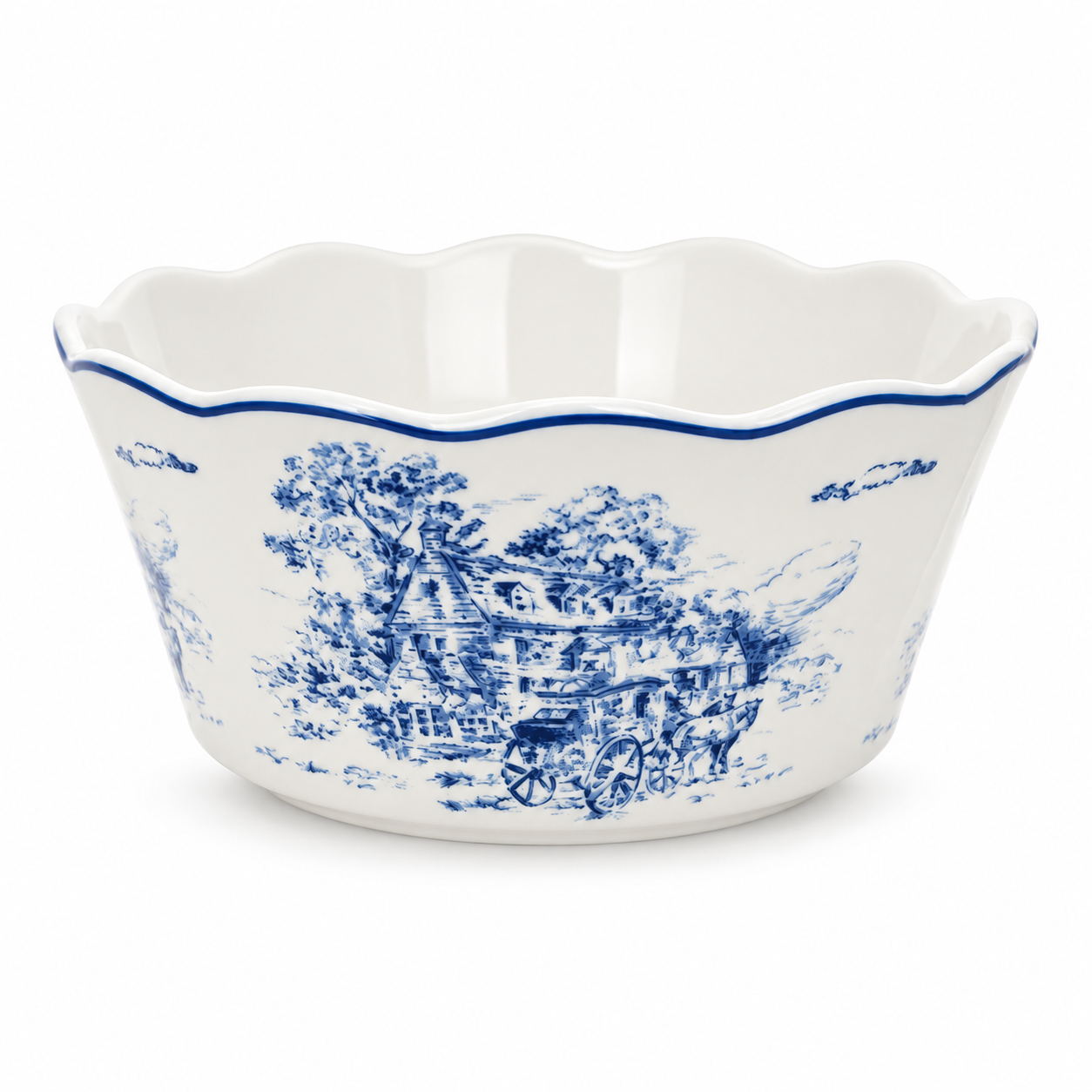 Салатник BonaDi Heritage Toile Collection порцеляновий 900 мл Blue (K344)