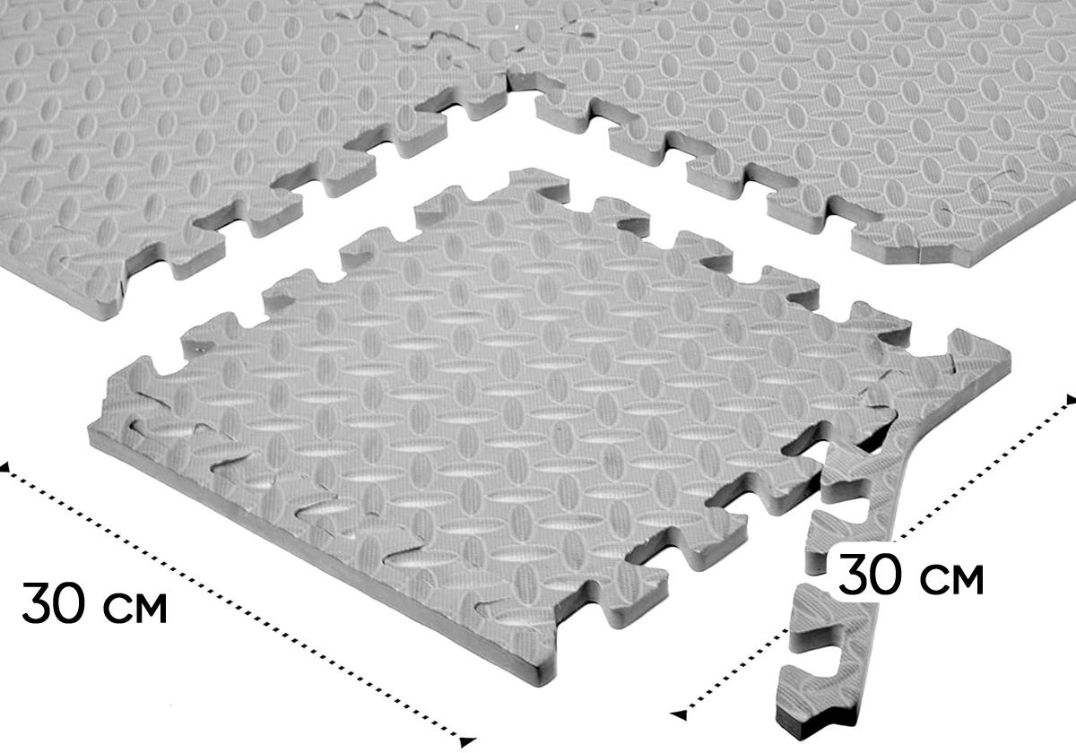 Татами мат EasyFit ласточкин хвост 8 шт. 30х30х1 см Серый (EF-1950-30-GY) - фото 4 Татами мат EasyFit ласточкин хвост 8 шт. 30х30х1 см Серый (EF-1950-30-GY) - фото 4