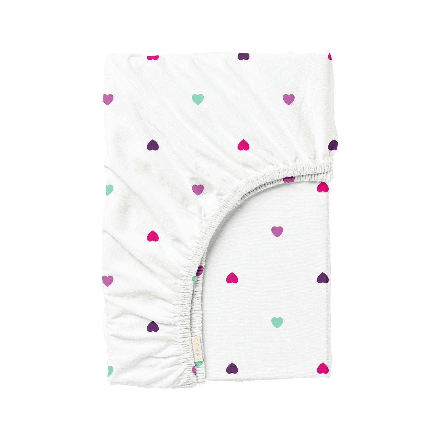 Простынь на резинке Cosas PLAYFUL HEARTS ранфорс 180х200х25 см (4822052461662)