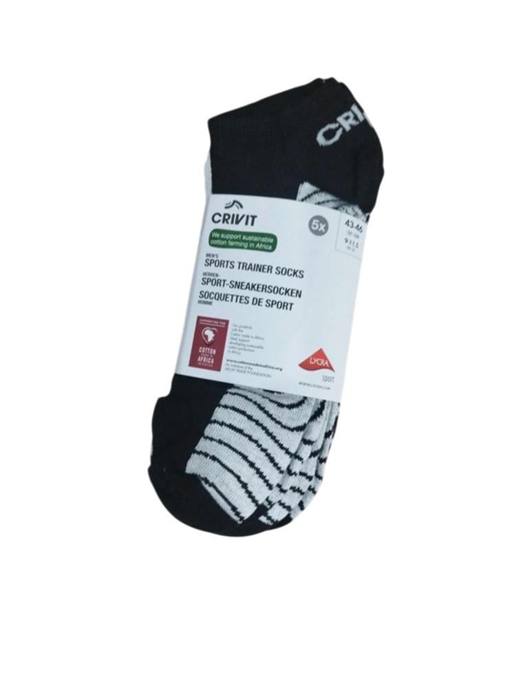 Носки Crivit 443163x16 5в1 мужские р. 43/46 Черно-белый