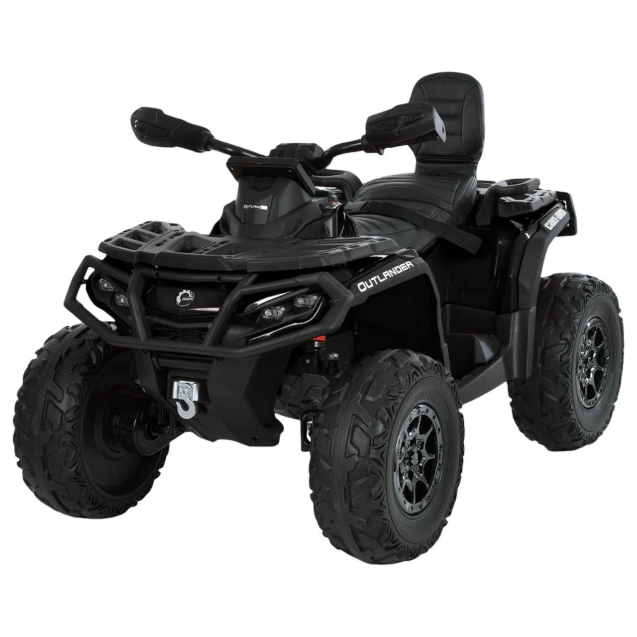 Квадроцикл детский двухместный M 6080EL-2 24V Can-Am 4 мотора по 200W/кожаное сиденье/EVA колеса Черный (32157351)