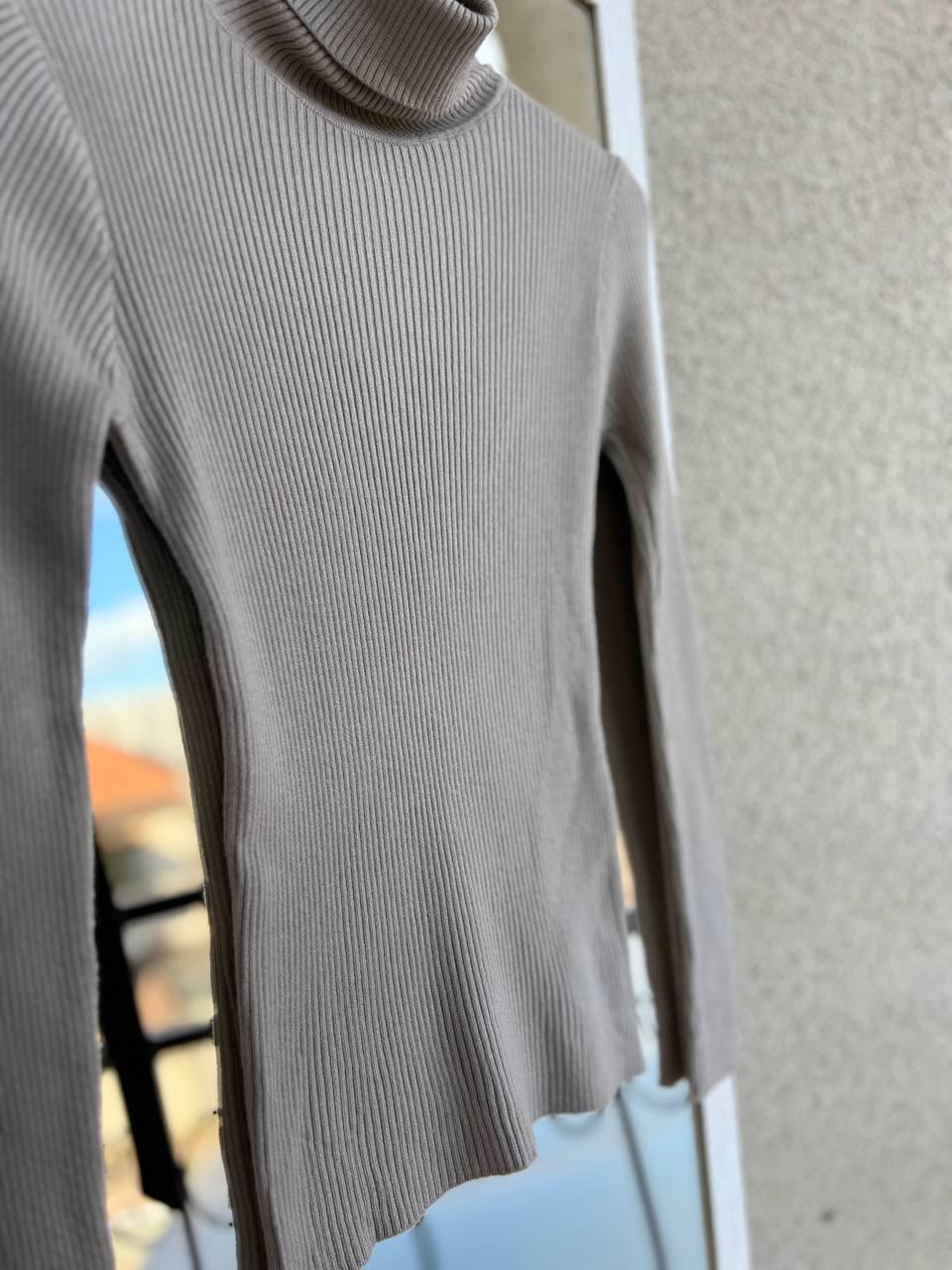 Светр жіночий A-N 920 водолазка гольф рубчик високий комір OS Бежевий (2932) - фото 5 Светр жіночий A-N 920 водолазка гольф рубчик високий комір OS Бежевий (2932) - фото 5