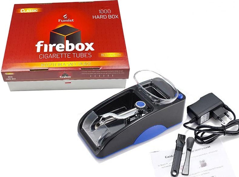 Комплект сигаретный Электрическая машинка для сигарет Gerui 5 и Гильзы Firebox 1000 шт.