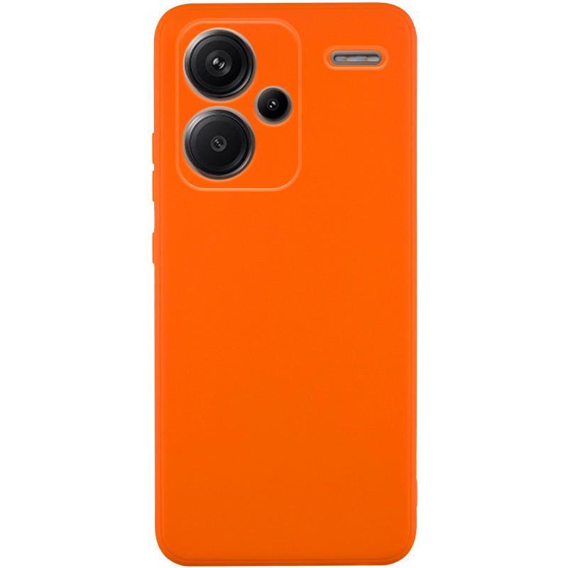 Противоударный Силиконовый чехол Candy Full Camera для Xiaomi Redmi Note 13 Pro+ Оранжевый/Orange