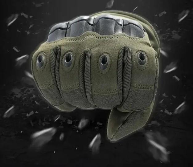 Перчатки мужские зимние армейские с ударными вставками L Олива (2033752678-L) - фото 5 Перчатки мужские зимние армейские с ударными вставками L Олива (2033752678-L) - фото 5