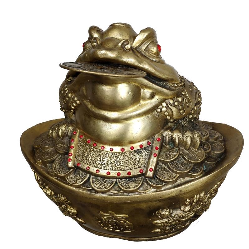 Статуетка Трехлапая жаба 23х23х16 см Бронзовий (C3367)