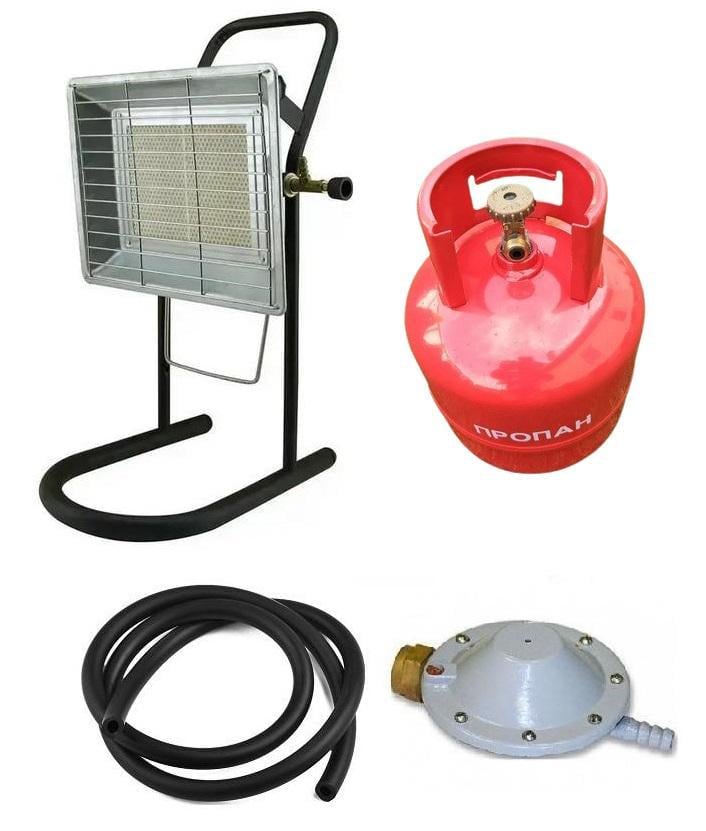 Газовый обогреватель Nurgaz NG-310P/баллон газовый 12 л/редуктор и шланг 2 м (1701475792)