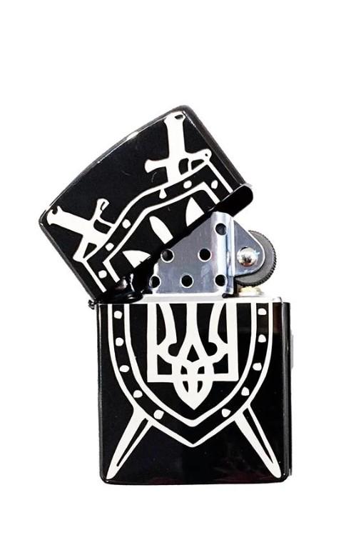 Зажигалка бензиновая Zorro Lighter "Україна" в подарочной коробке (HL-414)