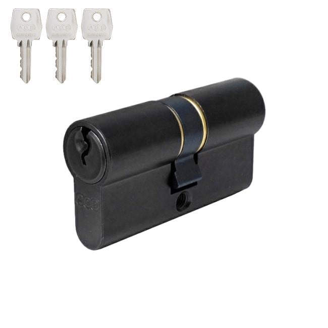 Цилиндр замка AGB Mod.600 70 мм 30х40 ключ-ключ Черный (C603.84.25.35)