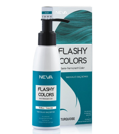 Тонирующая маска Neva Flashy Colours Turquoise для волос 100 мл Бирюзовый (1724435515)