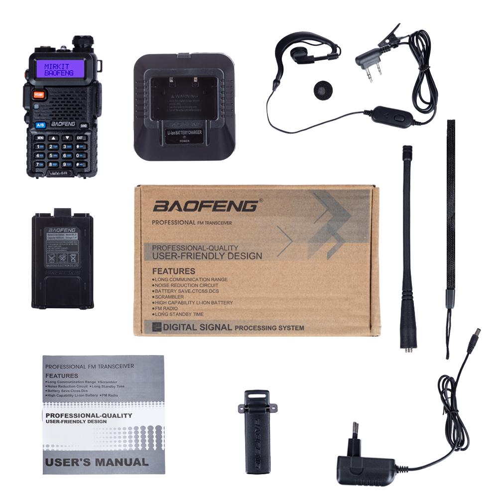 Рація Baofeng UV-5R 8W та гарнітура Чорний (6849) - фото 6