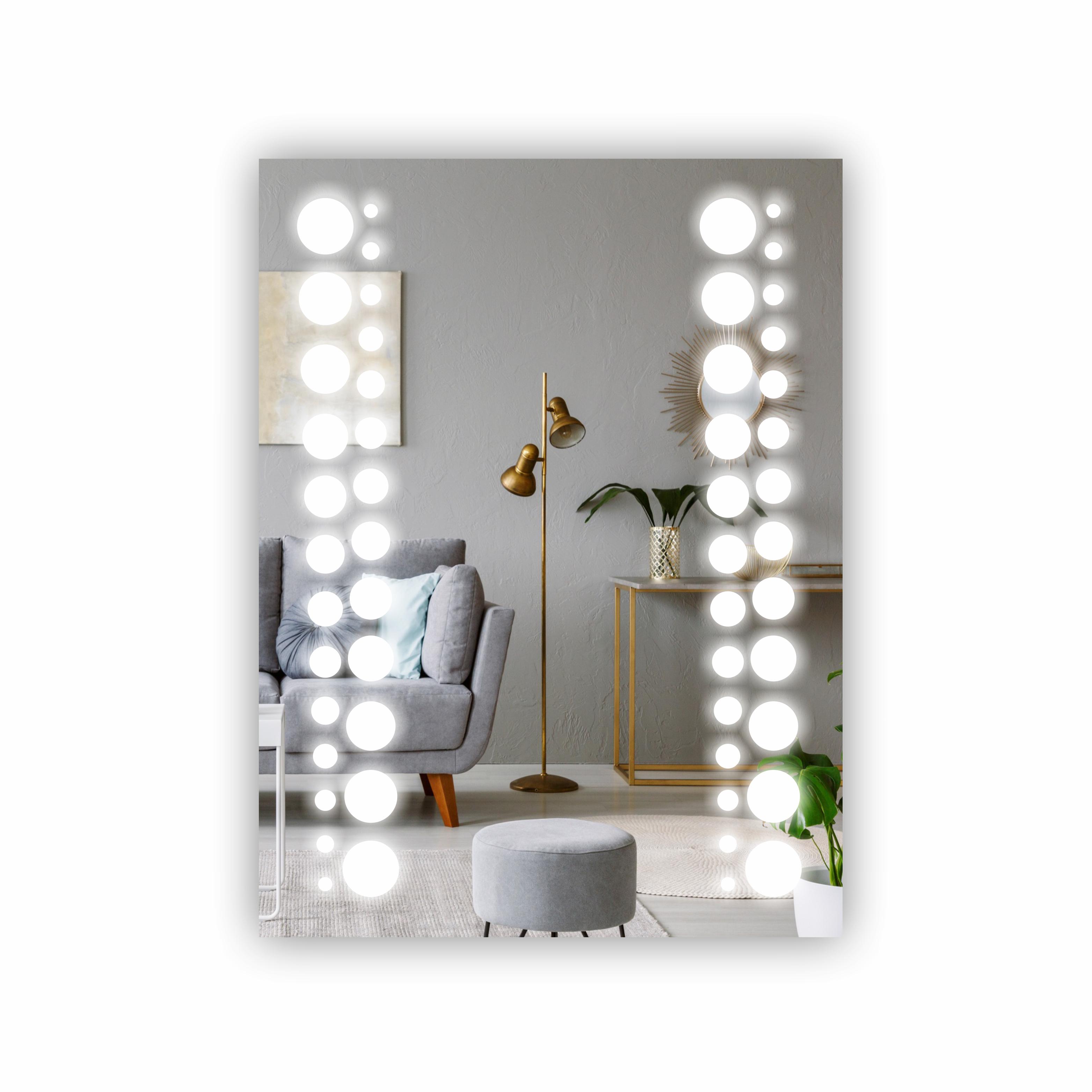 Зеркало с LED подсветкой 600х800 мм (R-020)