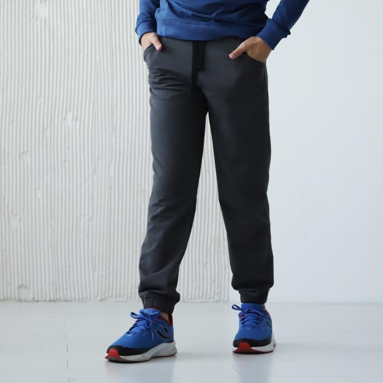 Джоггери для хлопчика GBI TEENS 146 см Темно-сірий (13759)