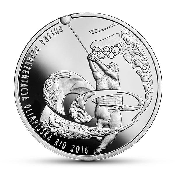 Колекційна монета Польща 10 злотих 2016 Срібло Proof XXXI Літні Олімпійські ігри 2016 року в Ріо