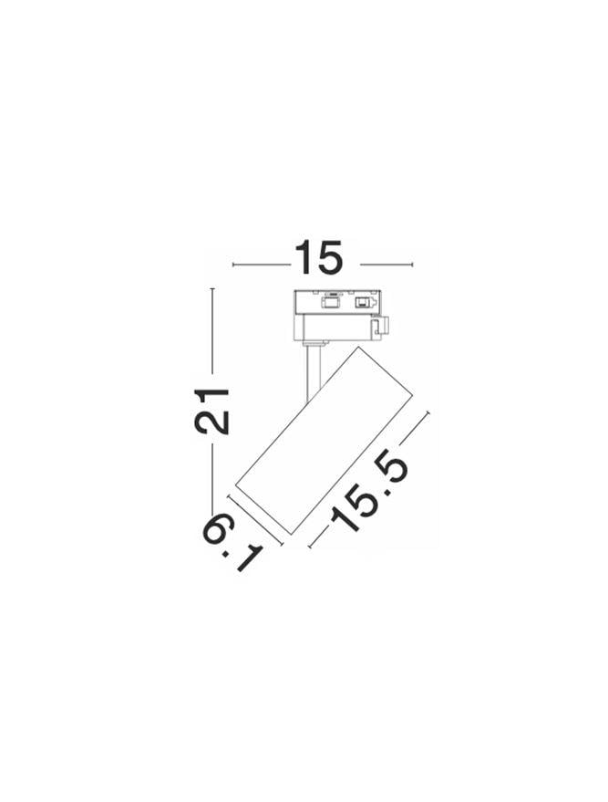 Прожектор трековый Nova Luce Herm (8770412) - фото 2