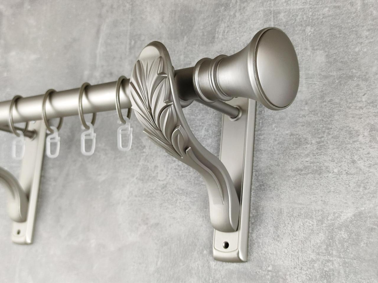 Карниз MStyle металлический для штор однорядный Люксор 25 мм гладкий 400 см Сатин (5011898)