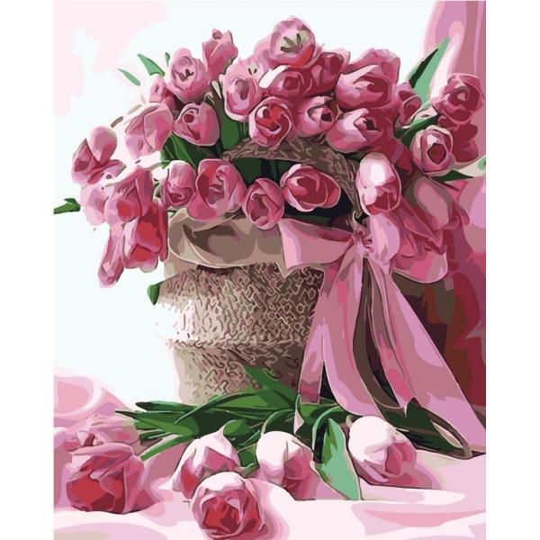 Картина по номерам Strateg Цветы Букет любимой 40х50 см в термопакете (SY6502-mt)