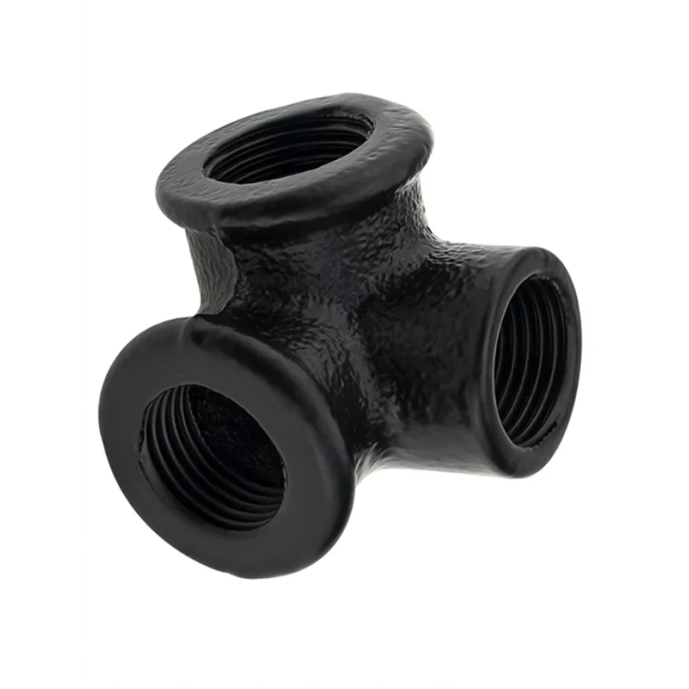 Меблеве кутове з'єднання Sigma трьох труб для труби d 19 мм з різьбленням Чорний (AF1033)