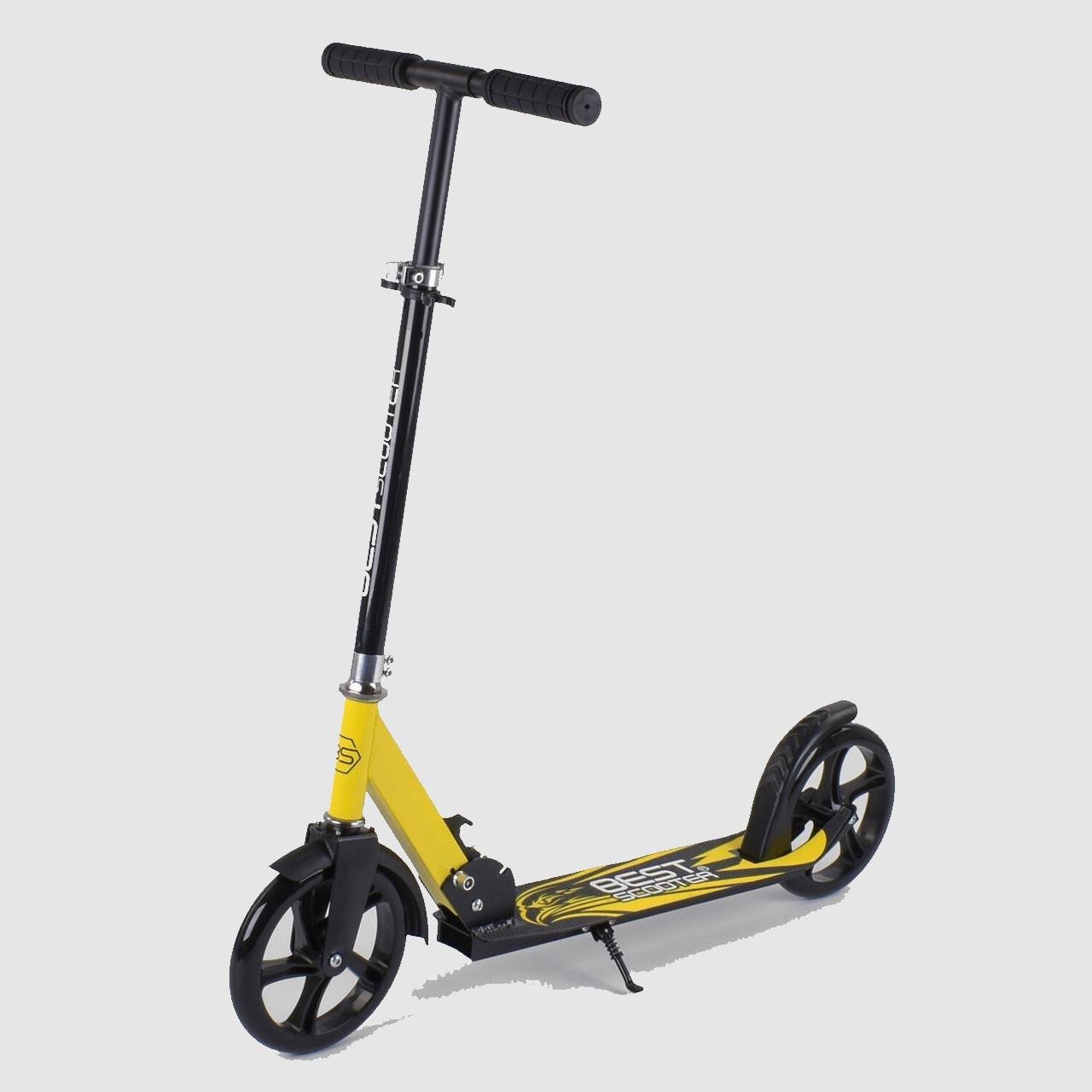 Самокат Best Scooter 38318 двоколісний із підніжкою Жовтий (361645)