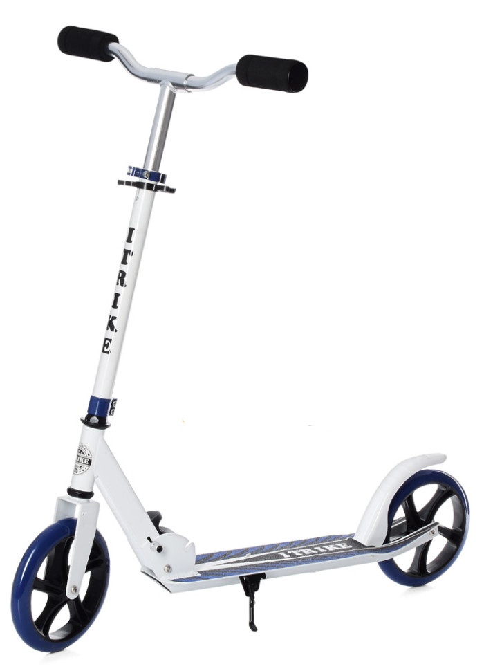 Самокат iTrike двоколісний/складний/поліуретанові колеса Білий/Синій (DS-171-S-310)