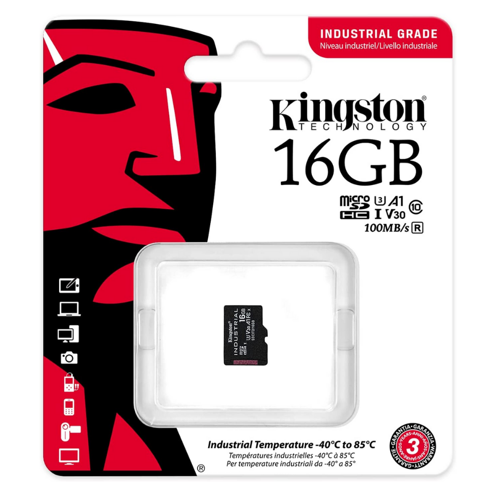 Карта памяти Kingston Industrial C10 A1 pSLC Card Single Pack без адаптера (SDCIT2/16GBSP) - фото 2