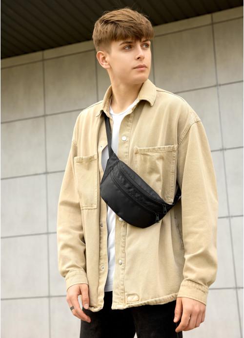 Поясная сумка мужская Sambag тканевая Черный (825031512)