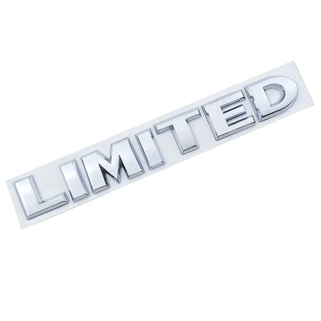 Эмблема надпись Limited Jeep металл 13,5х1,8 см Хром глянцевый (1673944669)