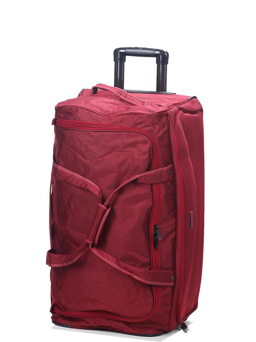 Дорожная сумка на колесах Snowball большая L 75х36х38 см 98 л 3,6 кг Красный (371-52)