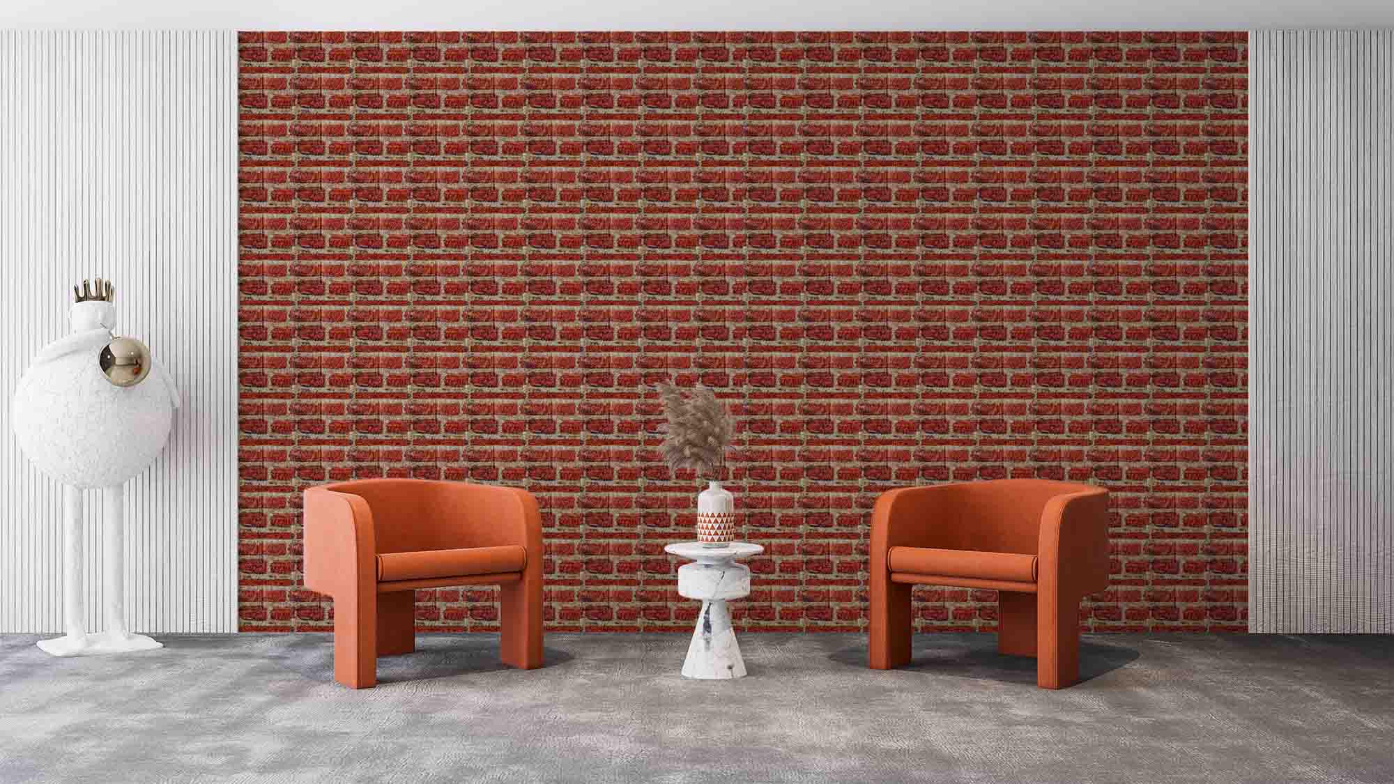 3D-панель декоративная самоклеющаяся Кирпич 700x770x5 мм Красный (243) - фото 4