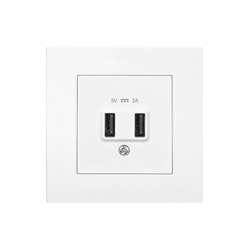 Розетка USB двойная Panasonic Arkedia Slim 2А 5В тип А ABS Белый (WNTC02312WH-UA1)