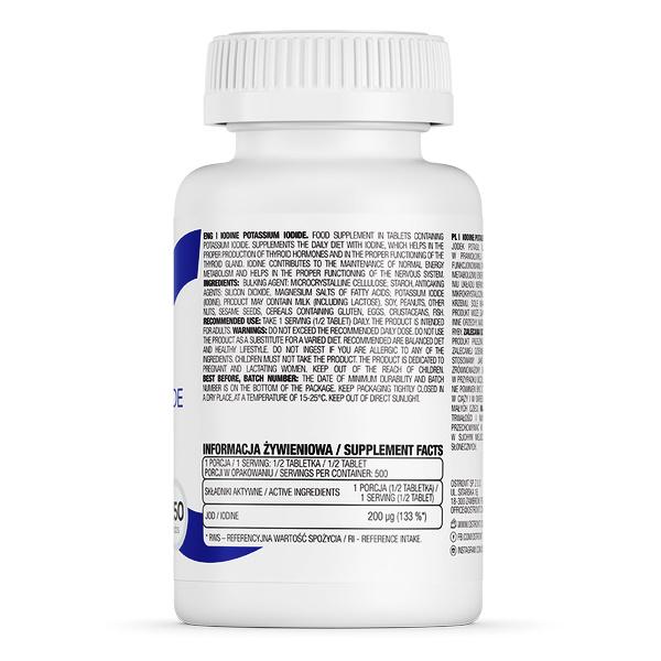 Микроэлемент Йод OstroVit IODINE Potassium Iodine 250 Tabs - фото 2