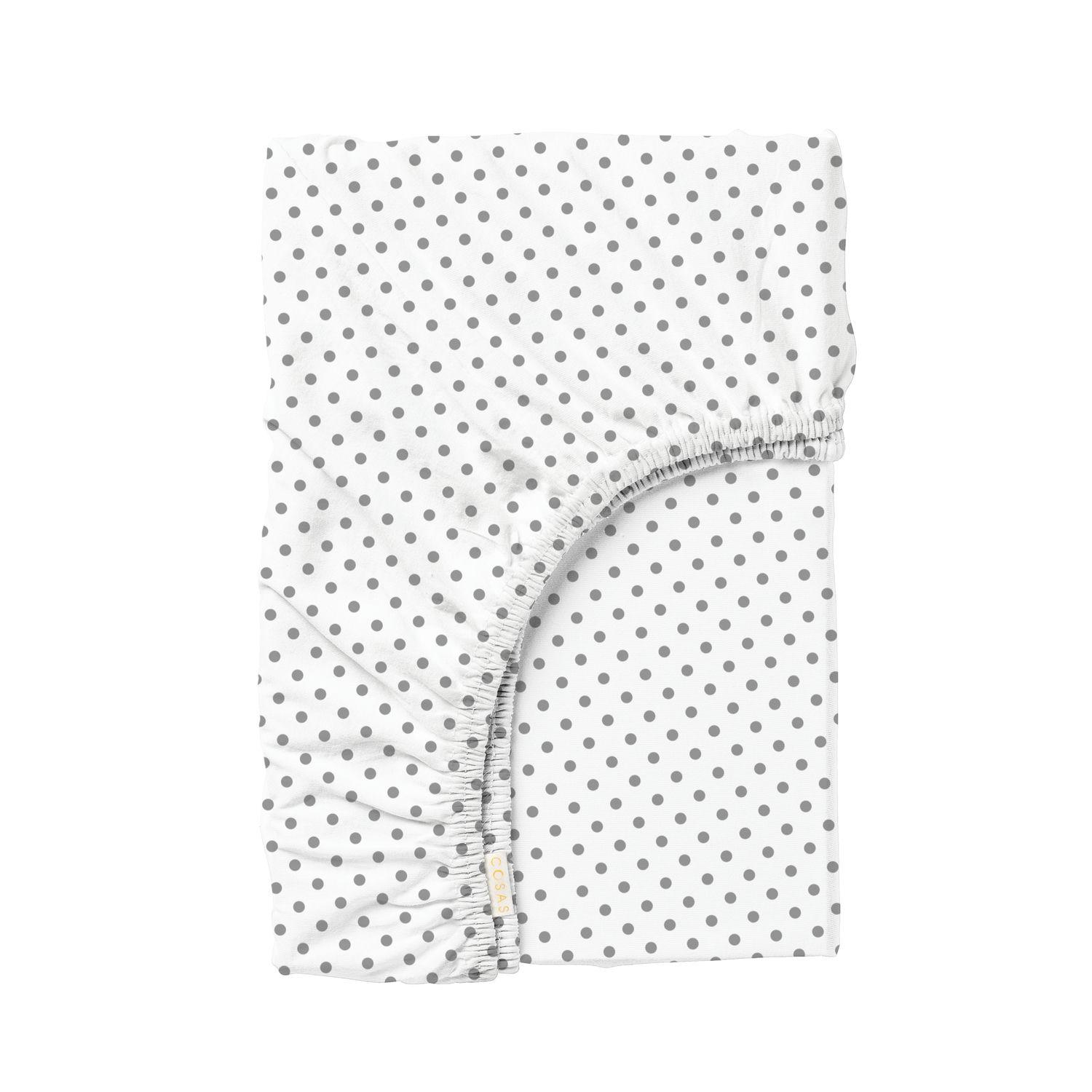 Простынь Cosas Grey Dots на резинке 90x200 см (4822052089675)