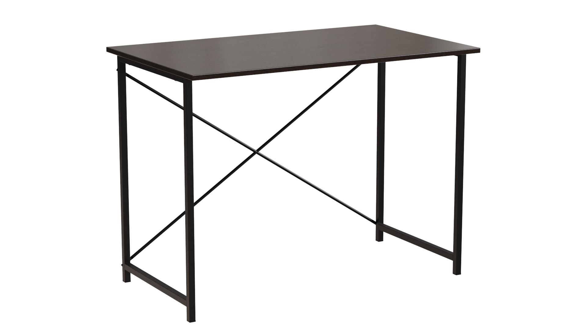 Стол письменный Ferrum-decor Line Лайт 16 мм 750x1000x600 мм металл Черный/ДСП Венге Магия (LINE110)