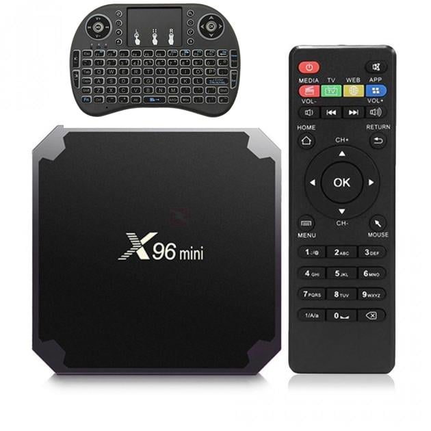 Смарт ТВ приставка X96 Mini 2/16 GB Smart TV Android Черный + беспроводная клавиатура i8