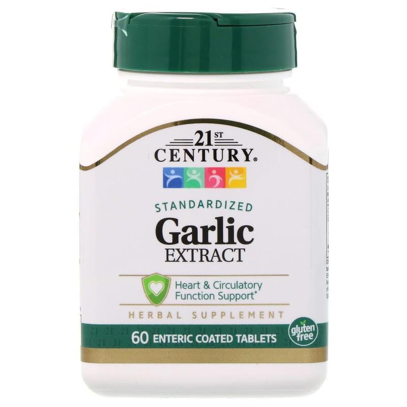 Натуральная добавка 21st Century Garlic Extract Standardized 60 таблеток