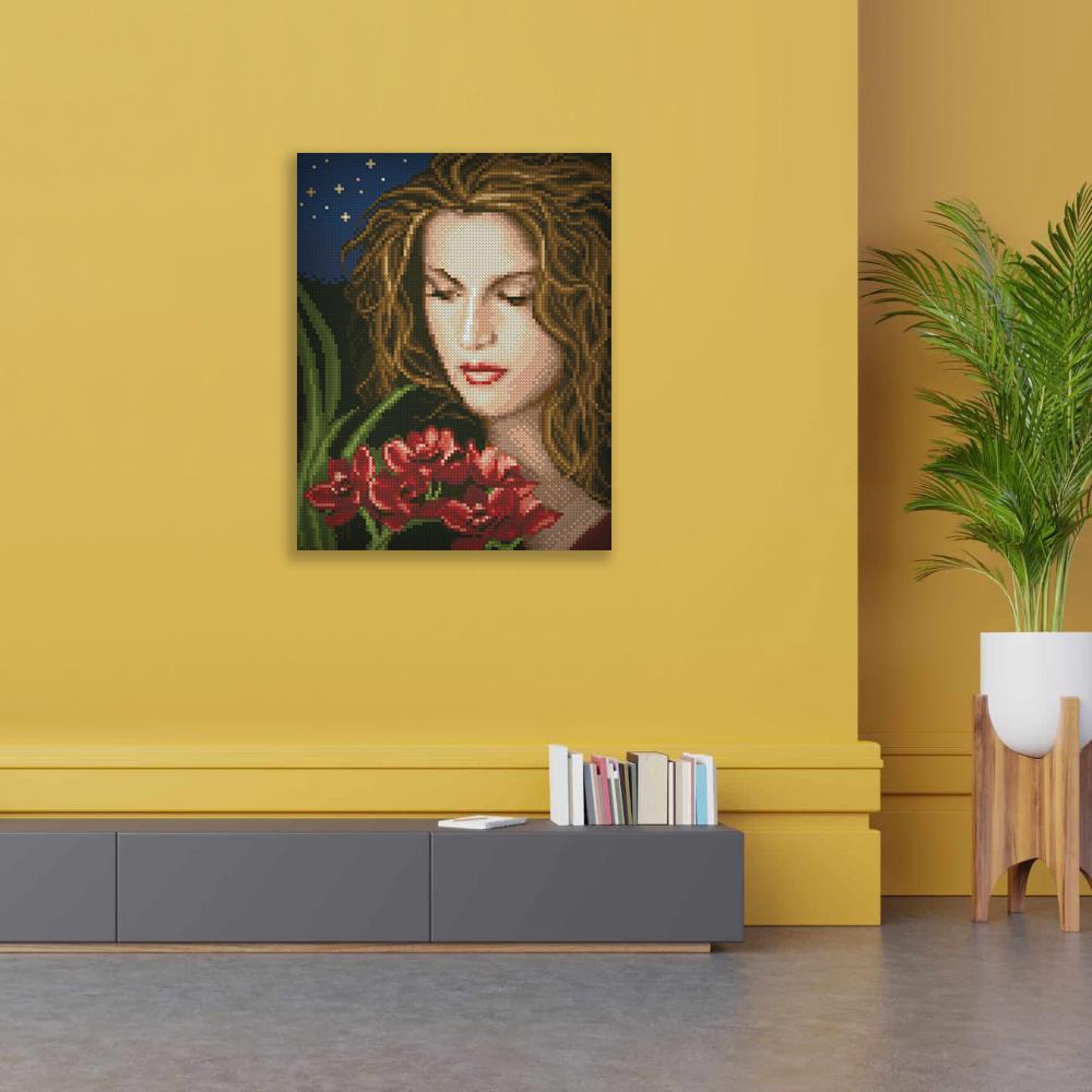 Алмазная мозаика Красавица с орхидеей 25x32 см (27383)