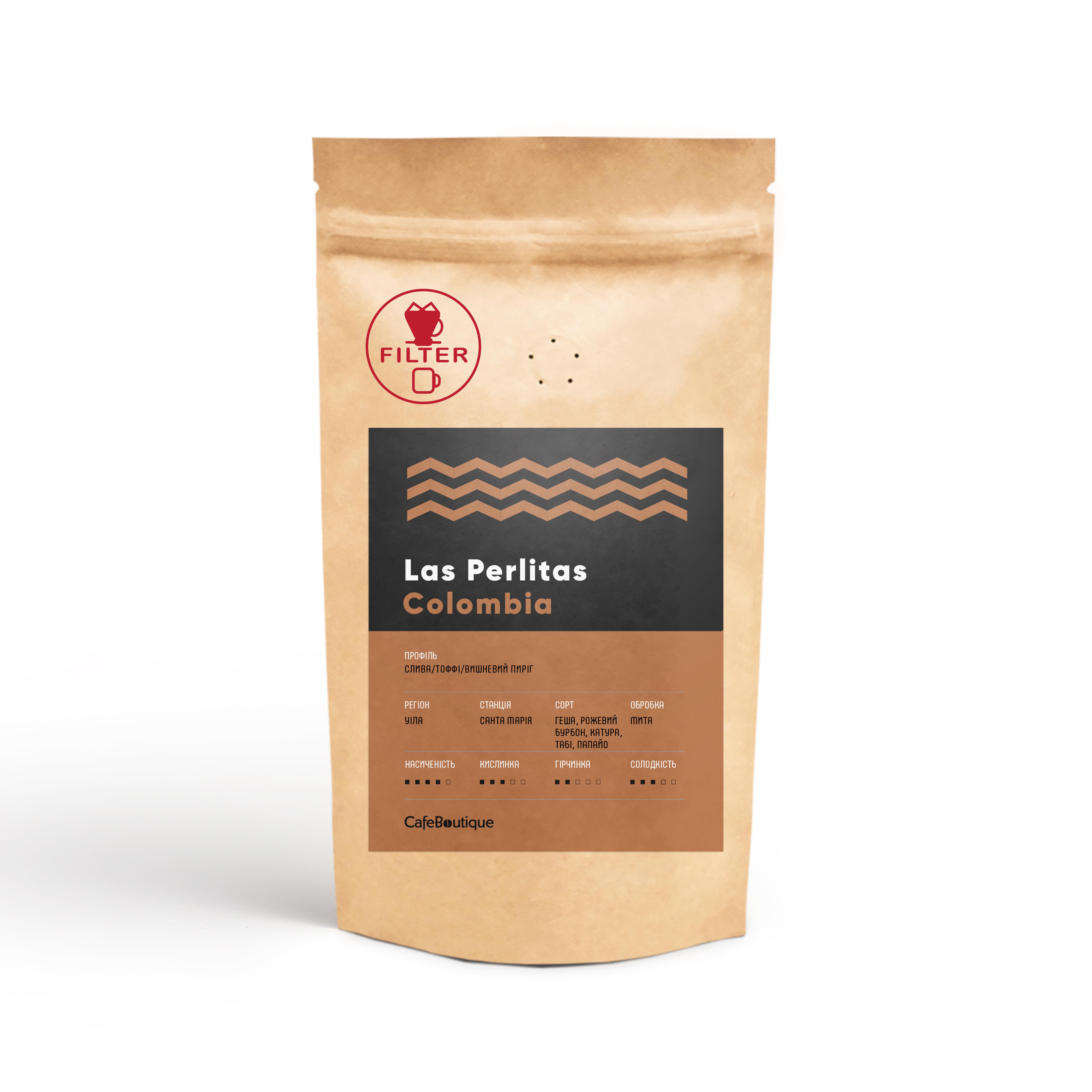 Кофе в зернах свежеобжаренный CafeBoutique Colombia Las Perlitas 250 г (7259302)