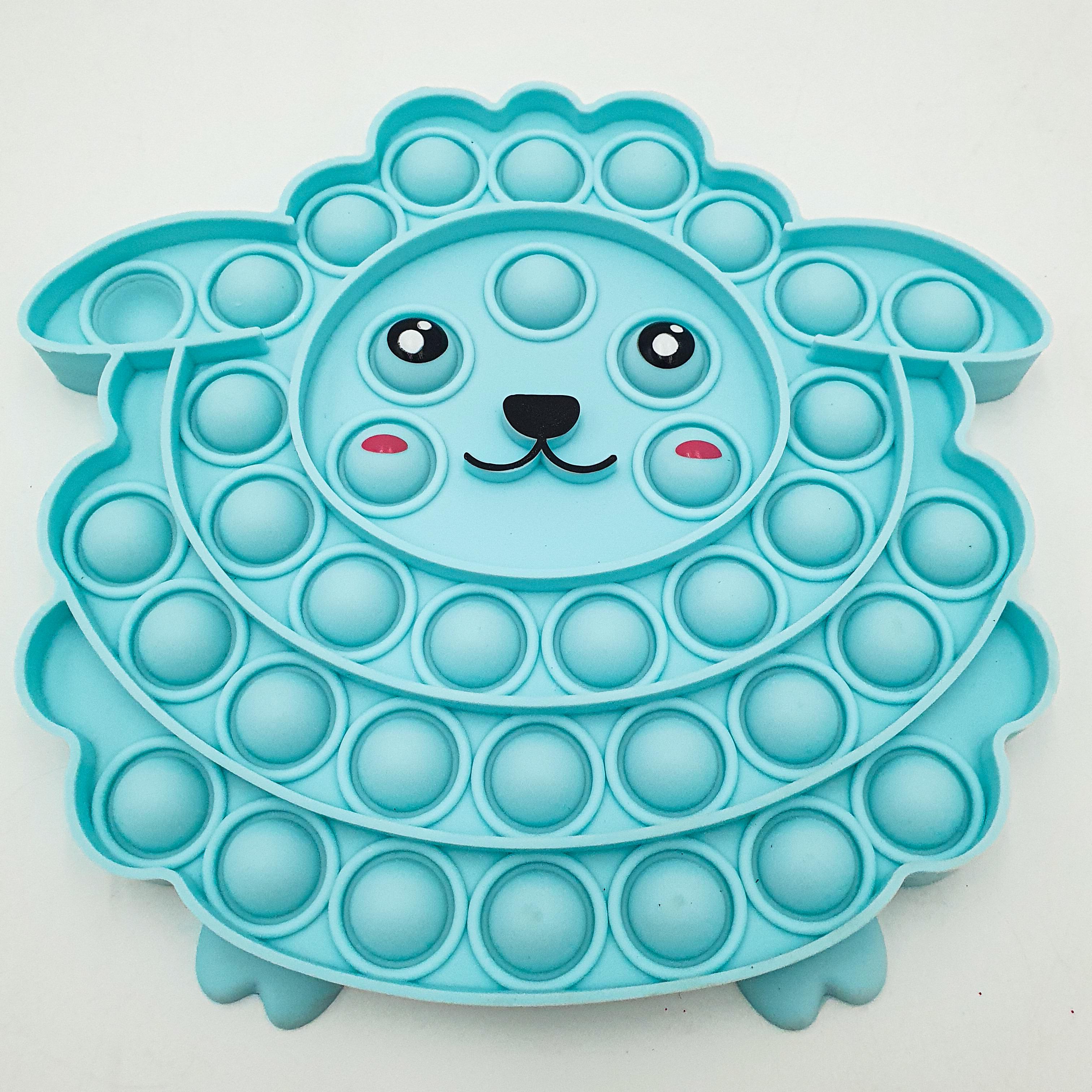 Игрушка-антистресс пупирка UKC Pop It Fidget Овечка Голубой (d92fa5a7) - фото 1