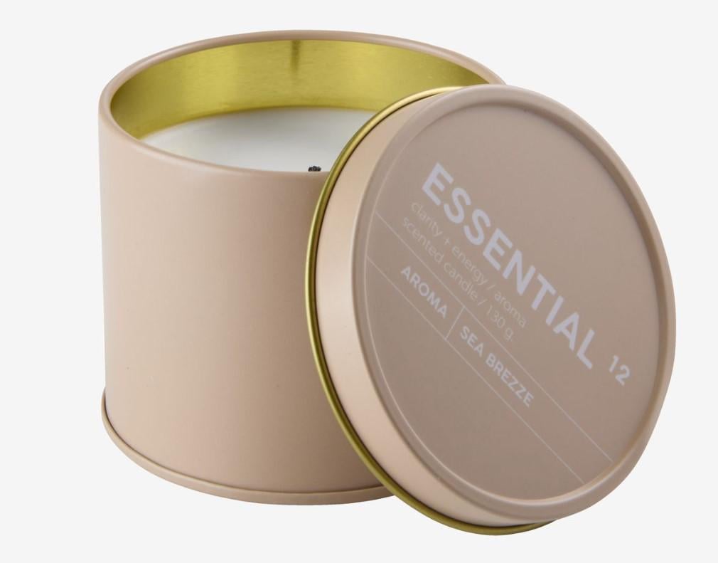 Свеча парафиновая с крышкой 6х6 см Кремовый