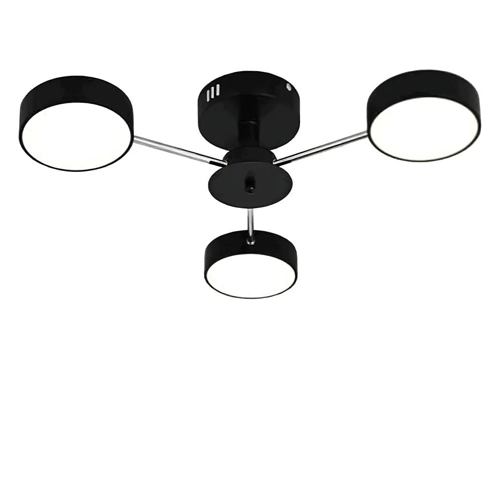 Люстра стельова світлодіодна Lighthouse SY-19495/3 BK/CR Pult Du 72W 680х120 мм Чорний