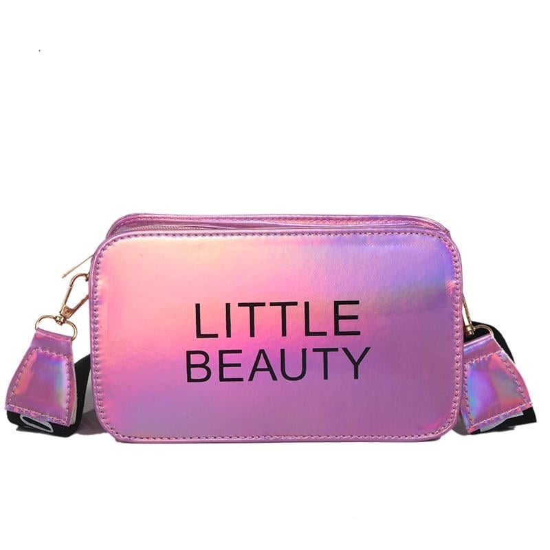 Сумка дитяча голографічна через плече LITTLE BEAUTY Рожевий