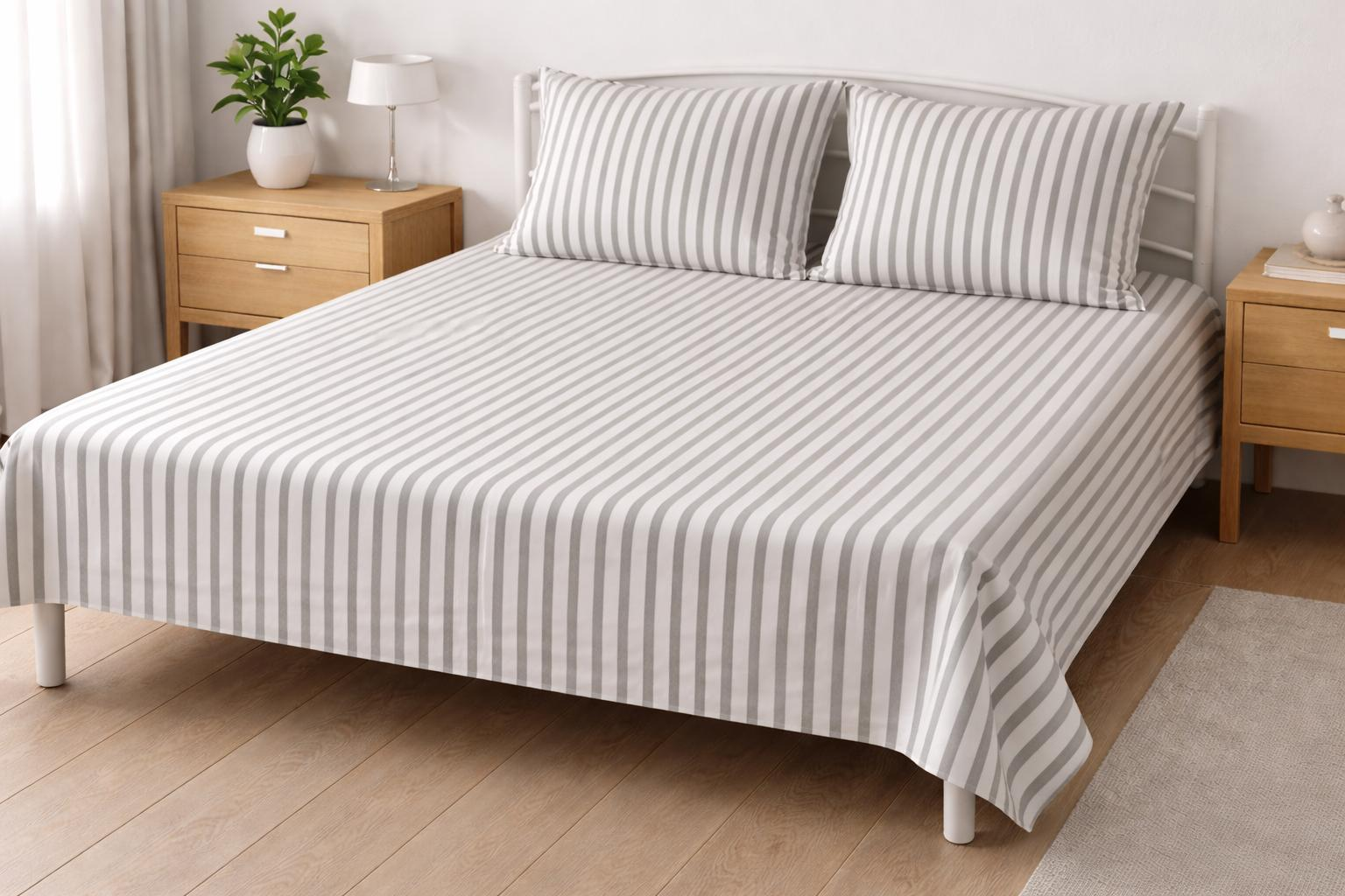 Простынь Полоска Б 180х220 см и две наволочки 70х70 см бязь (G-0501str/paх180)