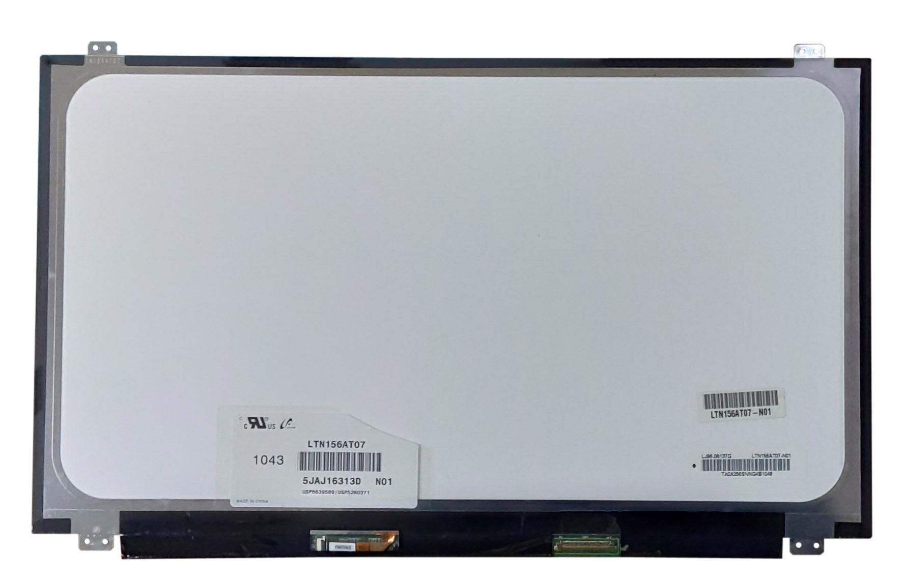 Матрица для ноутбука 15,6" Slim 40 pin справа 1366x768 LED крепления сверху глянцевая для Samsung LTN156AT07