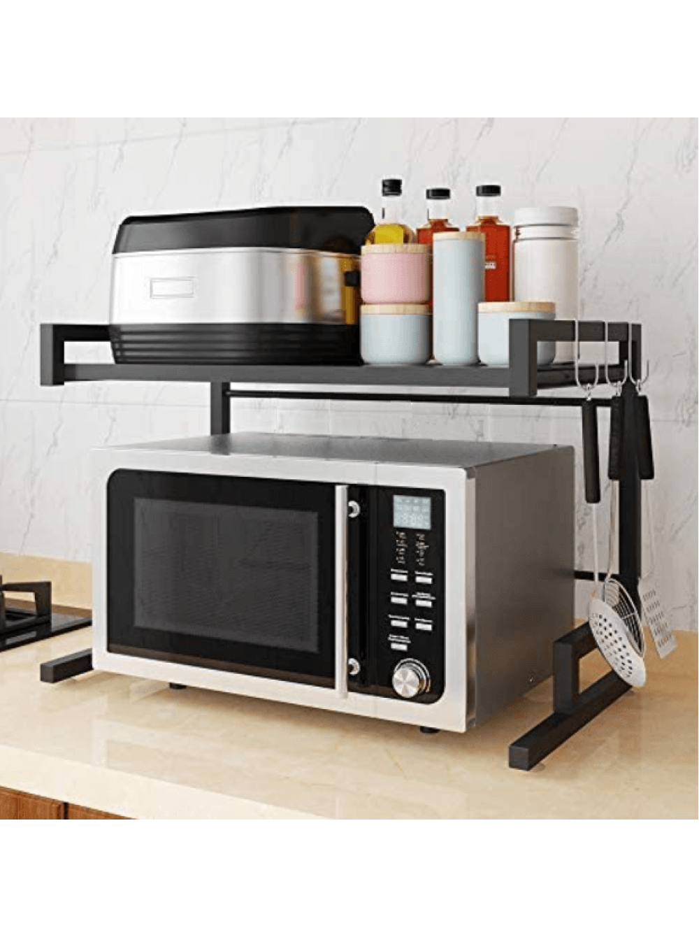 Подставка для микроволновки MSM в стиле Loft Черный (700-64)