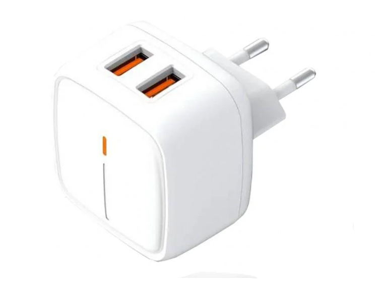 Адаптер Xo L61 2 USB/2.4A/Data Cable USB to Type-C White