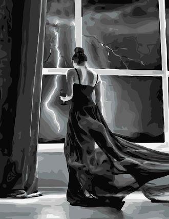 Картина по номерам Дама у грозы (GX5004)