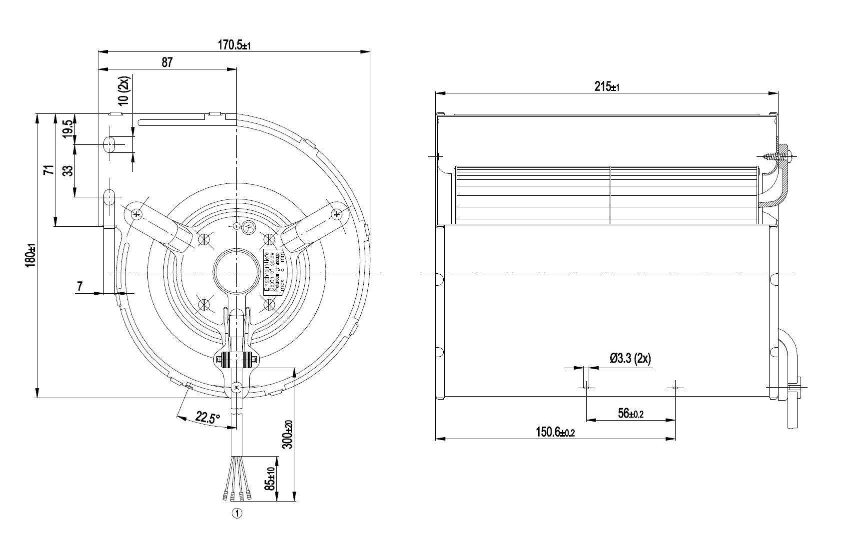 Центробежный вентилятор Ebmpapst D2E133-AM52-C2 - фото 5 Центробежный вентилятор Ebmpapst D2E133-AM52-C2 - фото 5